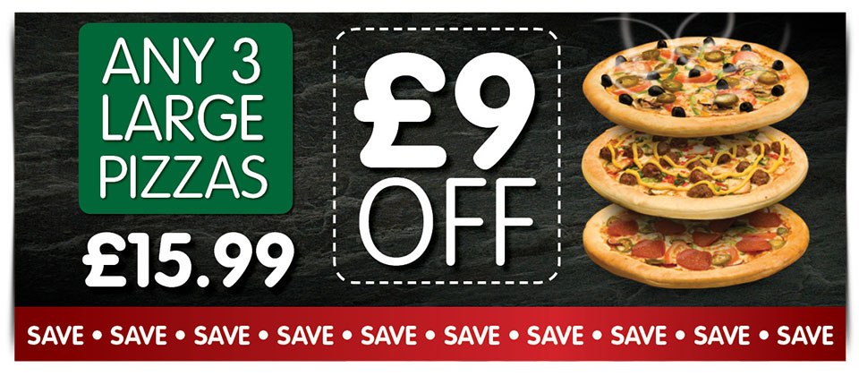 Pizzas Saver Deal - £9 OFF!